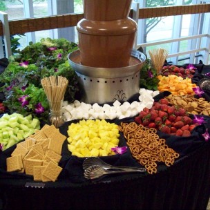 Chocolate fountain + Male Strip party