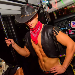 Party Bus + Male Stripper + Bubbly